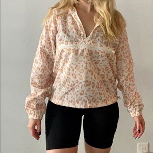 NWT Thread + Supply cheetah windbreaker jacket!
